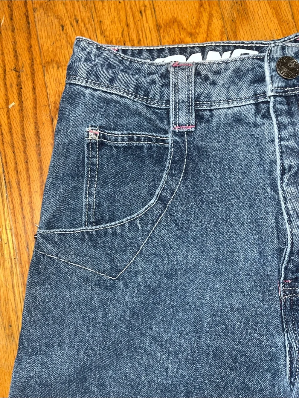 Alab Expand Your Mind Denim Long Star Skater Shorts Size 2